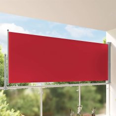 Vidaxl Zložljiva stranska tenda za teraso 140x300 cm rdeča