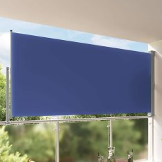 Vidaxl Zložljiva stranska tenda za teraso 160x300 cm modra