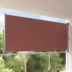 Vidaxl Zložljiva stranska tenda za teraso 160x300 cm rjava