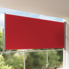 Vidaxl Zložljiva stranska tenda za teraso 160x300 cm rdeča