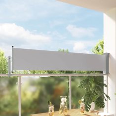 Vidaxl Zložljiva stranska tenda za teraso 60x300 cm siva