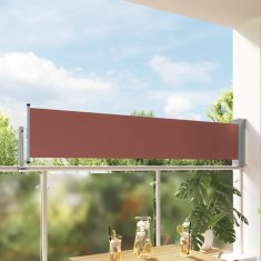 Vidaxl Zložljiva stranska tenda za teraso 60x300 cm rjava