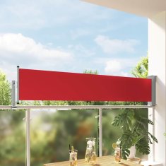 Vidaxl Zložljiva stranska tenda za teraso 60x300 cm rdeča