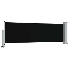 Vidaxl Zložljiva stranska tenda za teraso 80x300 cm črna