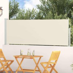 Vidaxl Zložljiva stranska tenda za teraso 100x314 cm krem