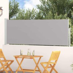 Vidaxl Zložljiva stranska tenda za teraso 100x314 cm siva