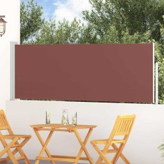 Vidaxl Zložljiva stranska tenda za teraso 100x314 cm rjava