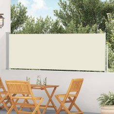 Vidaxl Zložljiva stranska tenda za teraso 100x514 cm krem