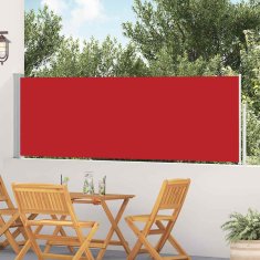 Vidaxl Zložljiva stranska tenda za teraso 100x514 cm rdeča