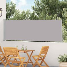Vidaxl Zložljiva stranska tenda za teraso 100x514 cm siva