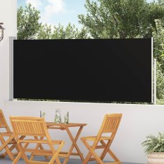 Vidaxl Zlo?ljiva stranska tenda za teraso 117x514 cm ?rna