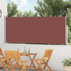 Vidaxl Zlo?ljiva stranska tenda za teraso 117x514 cm rjava