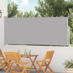 Vidaxl Zlo?ljiva stranska tenda za teraso 117x514 cm siva