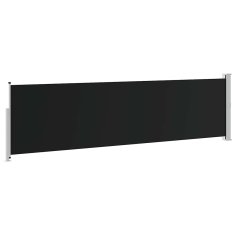 Vidaxl Zložljiva stranska tenda za teraso 140x514 cm črna