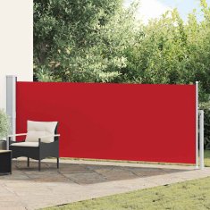 Vidaxl Zložljiva stranska tenda za teraso 140x500 cm rdeča