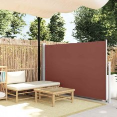 Vidaxl Zložljiva stranska tenda za teraso 140x500 cm rjava