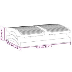 Vidaxl Opora za noge črna 43,5x32,5x10,5 cm