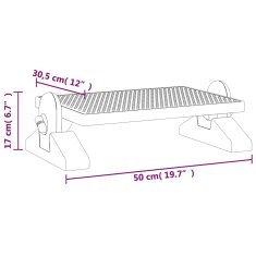 Vidaxl Opora za noge črna 50x30,5x17 cm