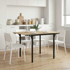 Vidaxl Raztegljiva jedilna miza 120 x 81,5 x 75 cm Inženirski les