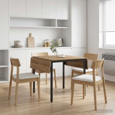 Vidaxl Raztegljiva jedilna miza 120 x 81,5 x 75 cm Inženirski les