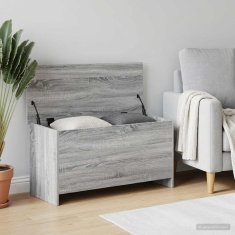 Vidaxl Skladiščni kovček Siva Sonoma 100 x 40 x 50 cm Inženirski les