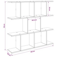 Vidaxl Stenska polica Črni hrast 102 x 20 x 96 cm