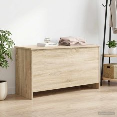 Vidaxl Skladiščni kovček Sonoma hrast 100 x 40 x 50 cm Inženirski les