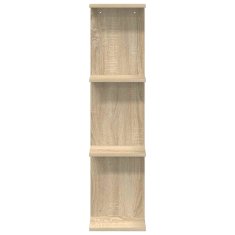 Vidaxl Stenska polica 2 kos Sonoma hrast 25 x 15 x 100 cm