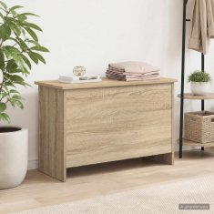 Vidaxl Skladiščni kovček Sonoma hrast 80 x 40 x 50 cm Inženirski les