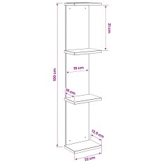 Vidaxl Stenska polica 2 kos Sonoma hrast 22 x 15 x 100 cm
