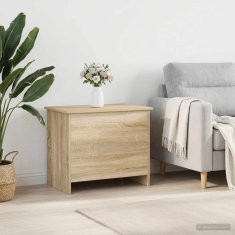 Vidaxl Skladiščni kovček Sonoma hrast 60 x 40 x 50 cm Inženirski les