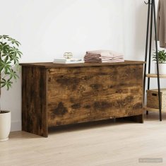 Vidaxl Skladiščni kovček Dimljen hrast 100 x 40 x 50 cm Inženirski les