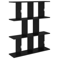Vidaxl Stenska polica Črni hrast 102 x 20 x 96 cm