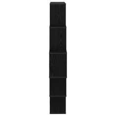 Vidaxl Stenska polica Črni hrast 120 x 20 x 136 cm Inženirski les