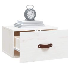 Vidaxl Stenska nočna omarica bela 40x29,5x22 cm