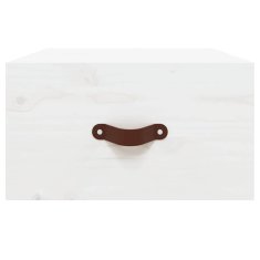 Vidaxl Stenska nočna omarica bela 40x29,5x22 cm