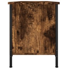Vidaxl TV omarica z vrati dimljeni hrast 102x35x45 cm inženirski les