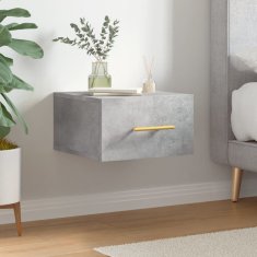 Vidaxl Stenska nočna omarica betonsko siva 35x35x20 cm
