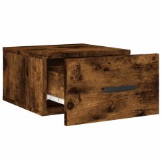 Vidaxl Stenska nočna omarica 2 kosa dimljeni hrast 35x35x20 cm