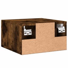 Vidaxl Stenska nočna omarica 2 kosa dimljeni hrast 35x35x20 cm