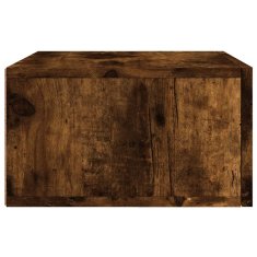 Vidaxl Stenska nočna omarica 2 kosa dimljeni hrast 35x35x20 cm