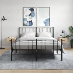 Vidaxl Stenska nočna omarica 2 kosa sonoma hrast 35x35x20 cm