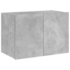 Vidaxl Stenska TV omarica z LED lučkami betonsko siva 60x35x41 cm