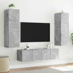 Vidaxl Stenska TV omarica z LED lučkami betonsko siva 60x35x41 cm