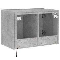 Vidaxl Stenska TV omarica z LED lučkami betonsko siva 60x35x41 cm