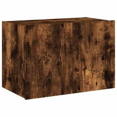 Vidaxl Stenska TV omarica z LED lučkami dimljeni hrast 60x35x41 cm