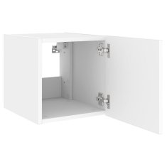 Vidaxl Stenska TV omarica z LED lučkami bela 30,5x35x30 cm