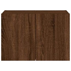 Vidaxl Stenska TV omarica z LED lučkami rjavi hrast 60x35x41 cm