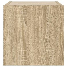 Vidaxl Stenska TV omarica z LED lučkami sonoma hrast 30,5x35x30 cm