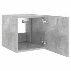 Vidaxl Stenska TV omarica z LED lučkami betonsko siva 30,5x35x30 cm